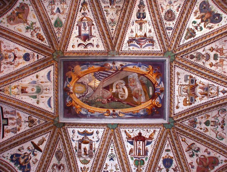 Museo della Certosa di Pavia - Dettaglio decorazioni dello Studiolo